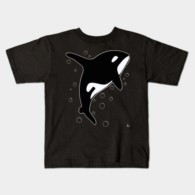 Orca Killer Whale Sea Panda Kids T-Shirt by MAGIDMIDOU89